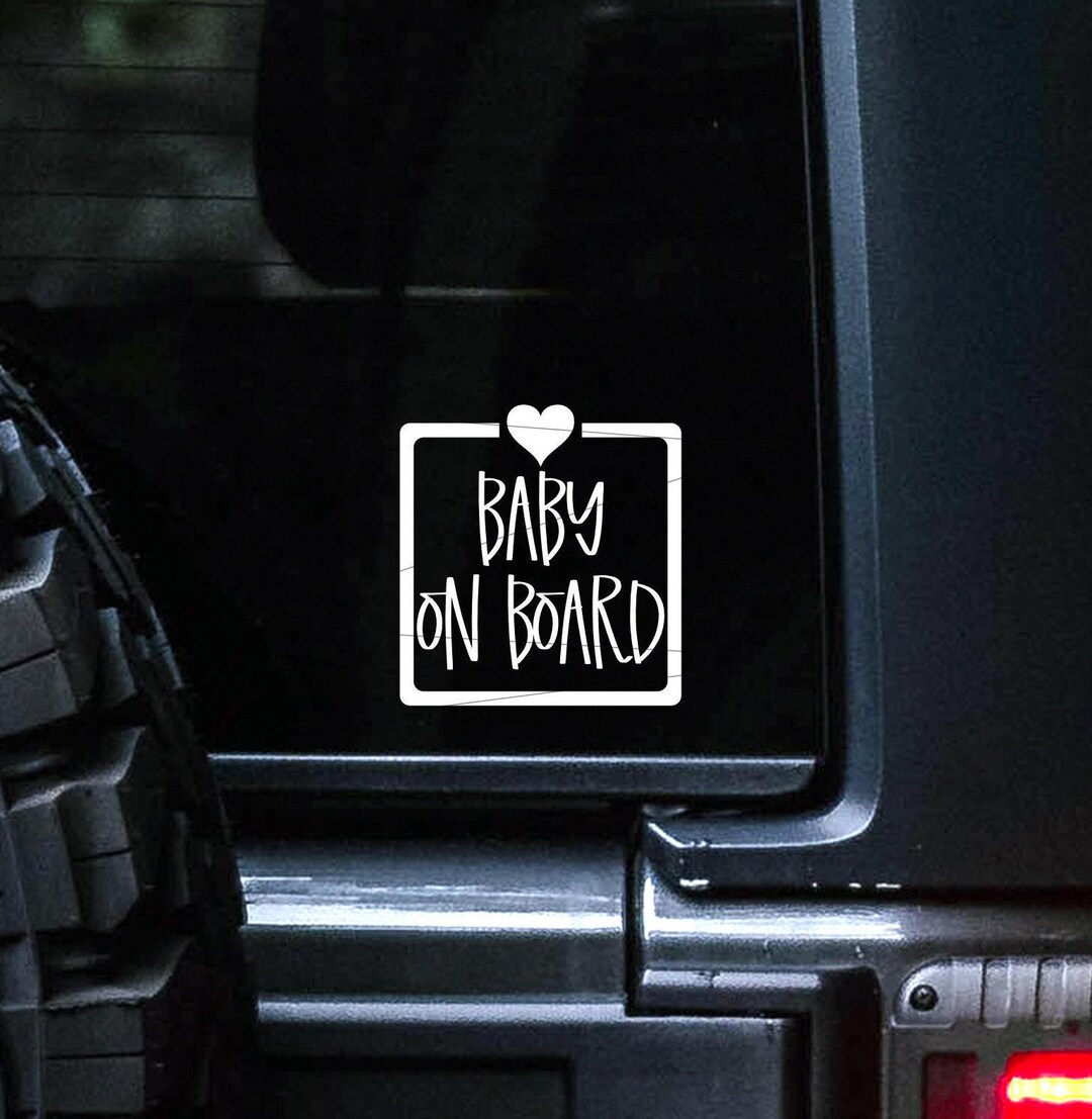 Baby on Board Car Decal, Infant Safety Bumper Sticker, Baby Shower ...