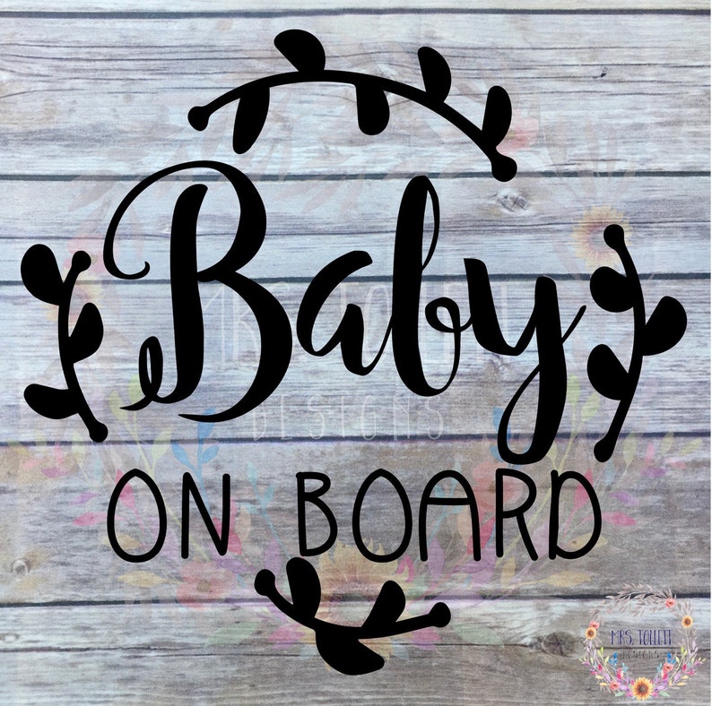 Kids on Board Car Decal Baby Car Decal Baby Shower Gift Etsy