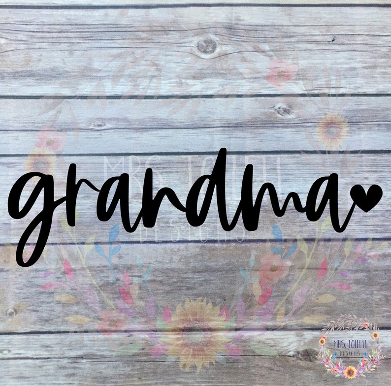 Grandma Car Decal Mother's Day Grandparents Day Grandma Etsy