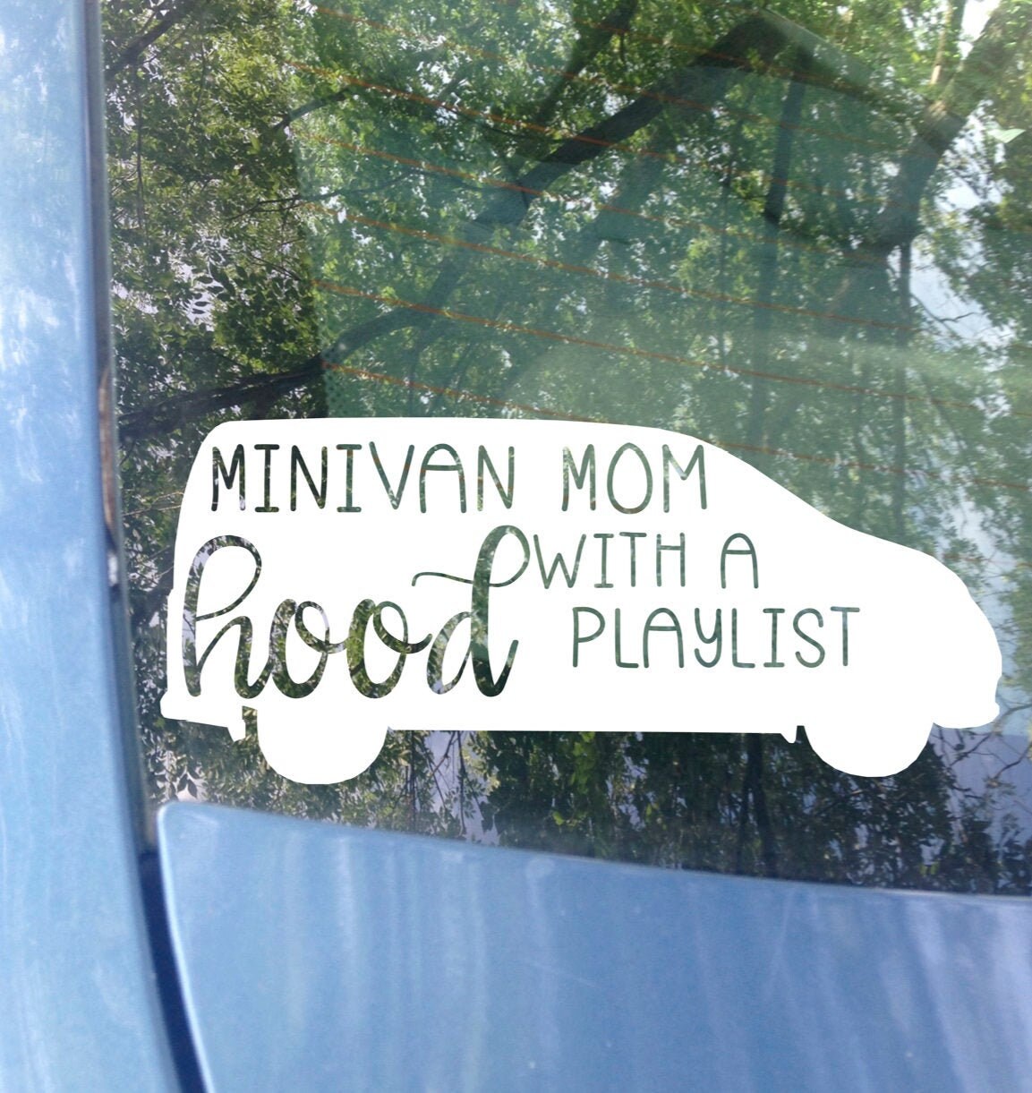 Minivan Decal Minivan Mom Bumper Sticker Hood Playlist Mom | Etsy