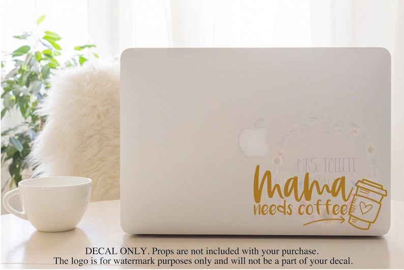 Mama Needs Coffee Car Decal, Coffee Bumper Sticker, Funny Mom Decal, Coffee First, Coffee Lover Gift, Need Caffeine, Laptop Sticker, Vinyl image 7