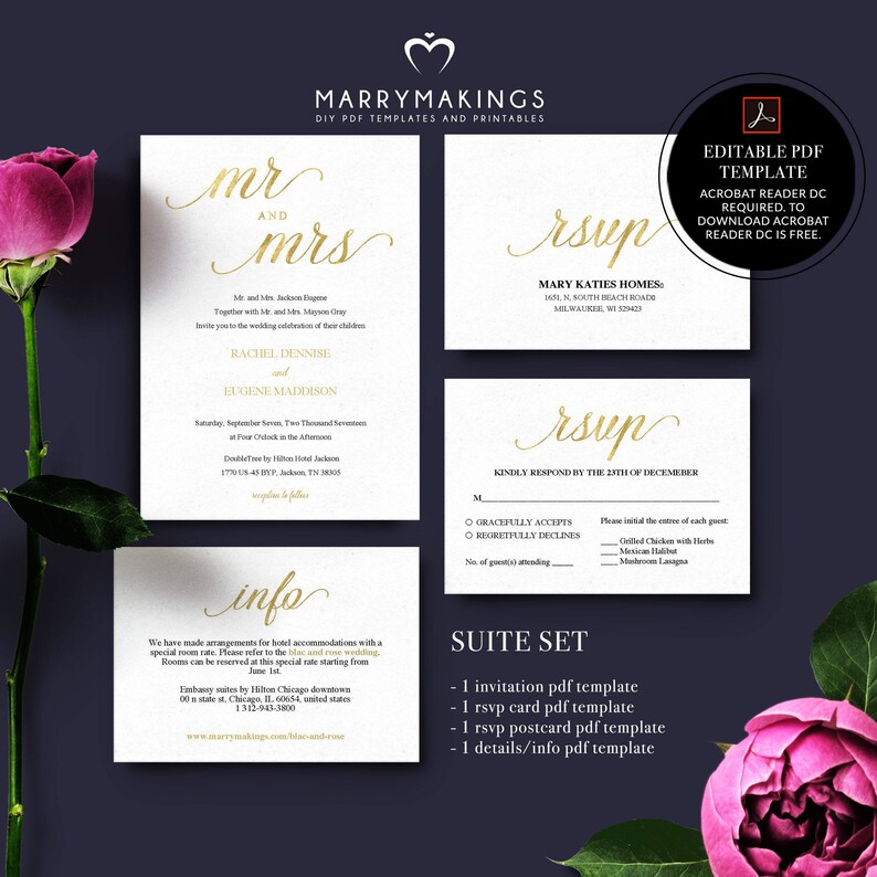 downloadable weddings invitation and rsvp card rsvp card 29 pocket invitations pocketfold invite gold gold invite wedding ceremony