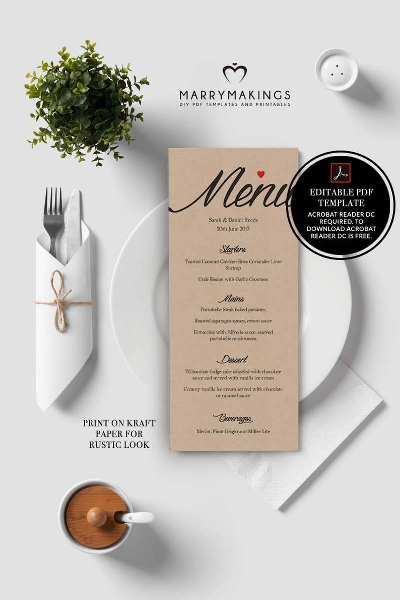 wedding template printable menu calligraphy,pdf,22 Menu template Throughout Menu Template Free Printable