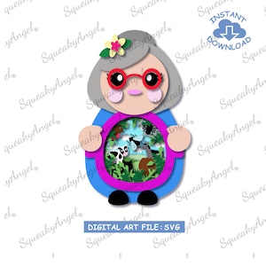 Vieille dame qui a avalé une boîte d'ombre à mouches | Vieille Dame Shadow Box SVG | Boîte en forme de vieille dame | Téléchargement instantané | Fichier découpé SVG, décoration de caisson lumineux