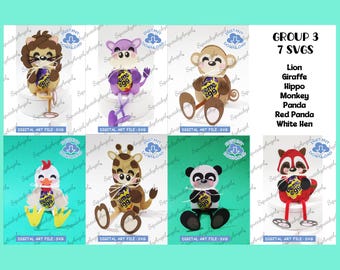 7 Animal Egg Holder SVGs | 7 Easter Egg Holders | creme egg chocolate Holders | Instant Download | SVG cut file Easter Decor Cricut file G3