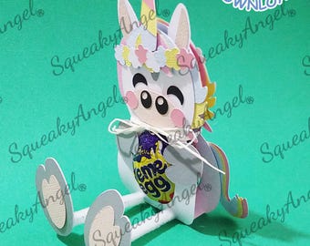 Porta huevos de unicornio SVG / Porta huevos de Pascua / Porta huevos de unicornio / Descarga instantánea / Archivo de corte SVG de porta huevos de crema Archivo de Cricut de decoración de Pascua
