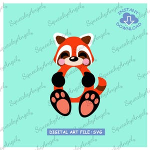 Soporte para huevos de panda rojo SVG / Soporte para huevos de Pascua / Soporte para huevos de panda rojo / Descarga instantánea / Panda rojo / Archivo de corte SVG Archivo de Cricut de decoración de Pascua
