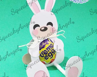 Porta huevos de conejito SVG / Porta huevos de Pascua / Porta huevos de conejo / Descarga instantánea / Archivo de corte SVG Archivo de Cricut de decoración de Pascua