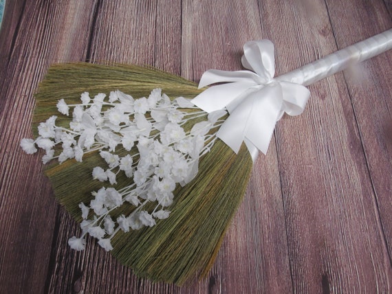 Jump The Broom Decorated Jump Broom For Jumping The Broom Etsy
