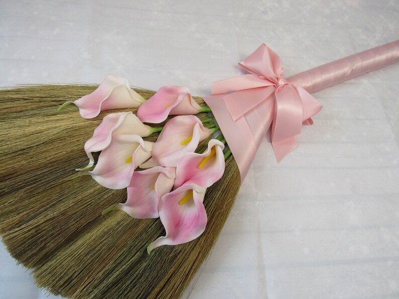 Calla Lilly Decorated Wedding Broom Decorated Jump Broom For Etsy