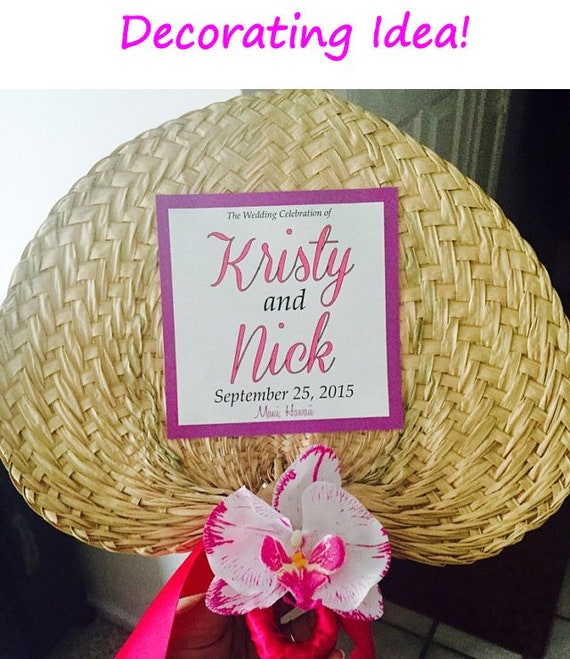 wicker fans for weddings