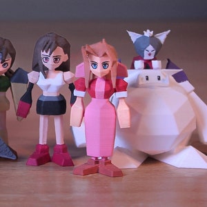 Final Fantasy 7 3D Printed Minis Good Guys image 1