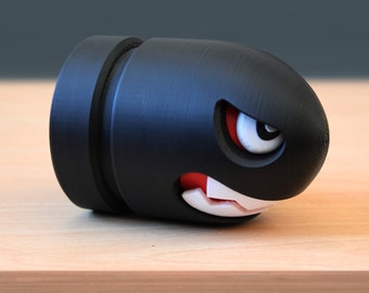 3D Printed Bullet Bill from the Mario games