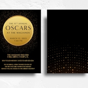 Oscar Party Invitation | Oscar Night | Oscars Invitation | Academy Awards Invitation | The Oscars - 5x7 with reverse side