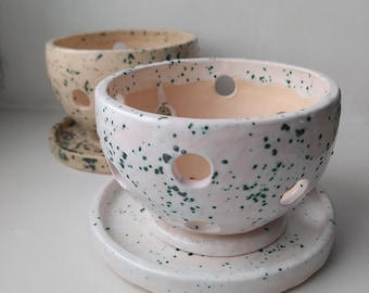 Maceta redonda para orquídeas con agujeros / Maceta estilo bohemio