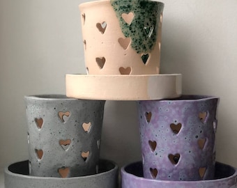 Maceta de cerámica para orquídeas con agujeros/maceta con drenaje