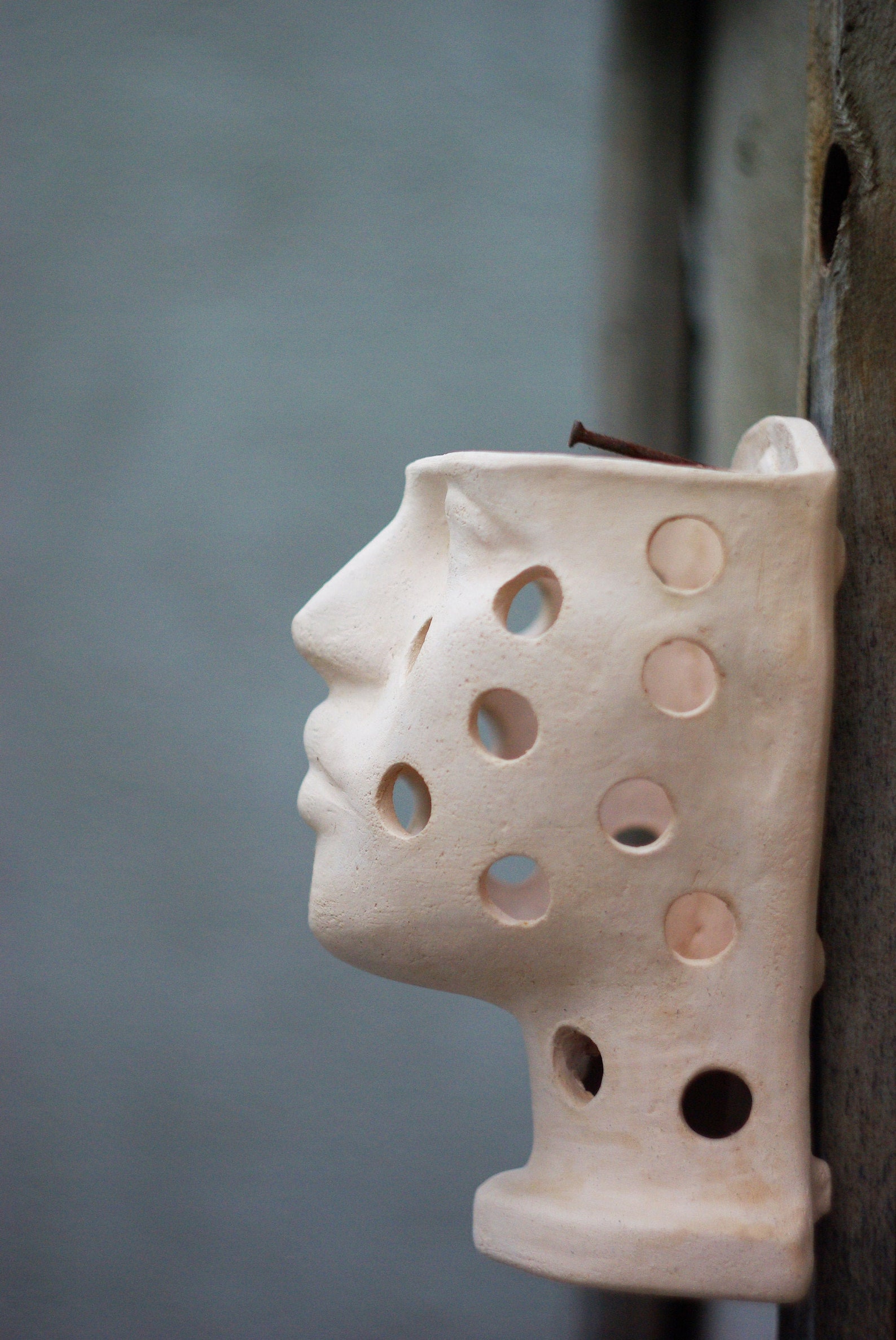 Terracotta Orchids Wall Head Planter / Ceramic Hanging Pot / Etsy