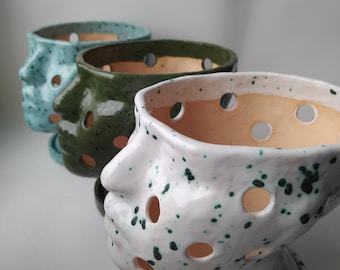 Maceta para orquídeas con agujeros para raíces / Maceta de cerámica para orquídeas