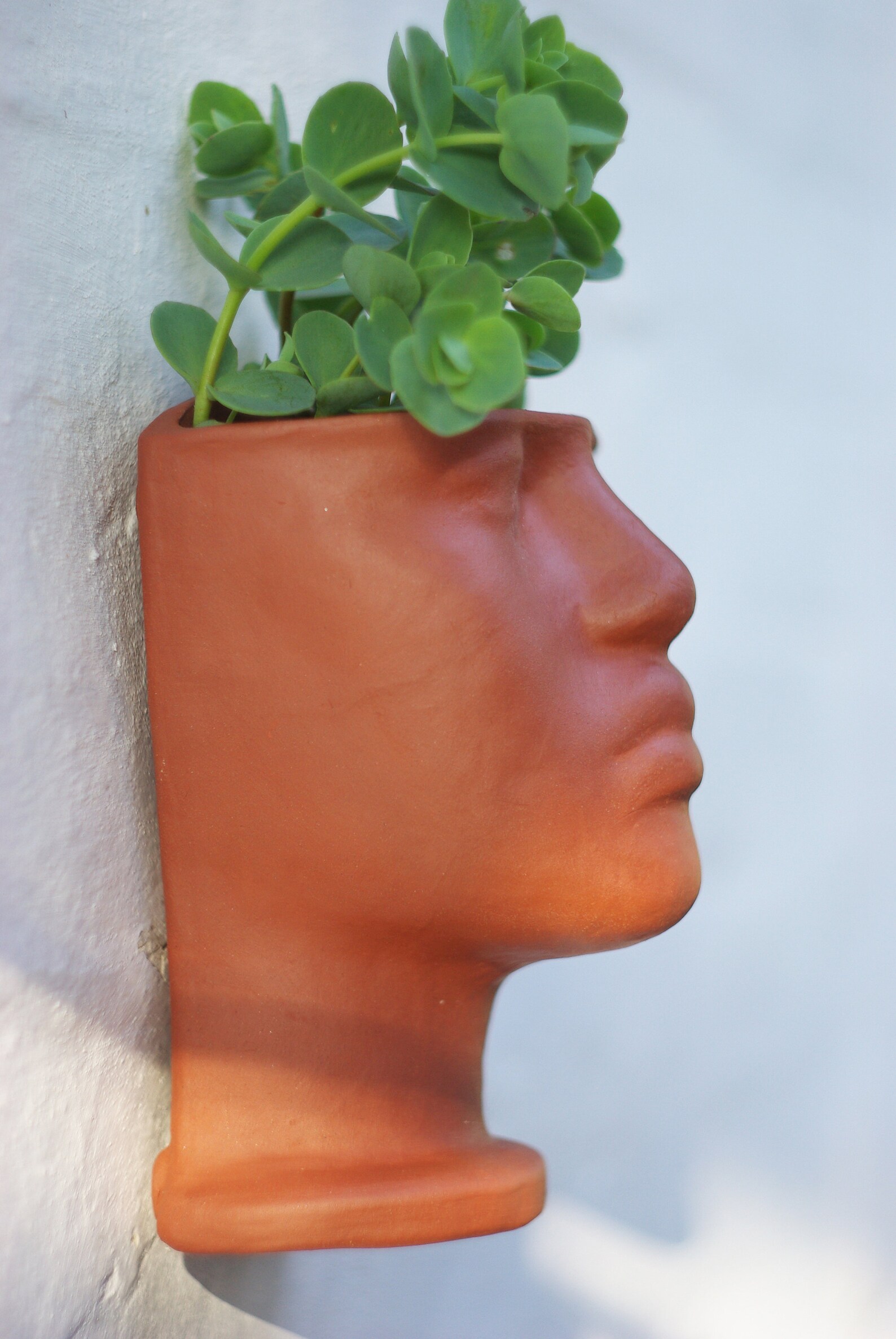Terracotta Wall Head Pot / Wall Planter / Woman Head Planter Etsy UK