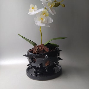 Maceta para orquídeas / Maceta para orquídeas hecha a mano con agujeros