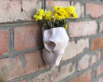 Animal Scull Wall Planter | Beige Wall Flowerpot | Terracotta Cachepot | Goat Scull