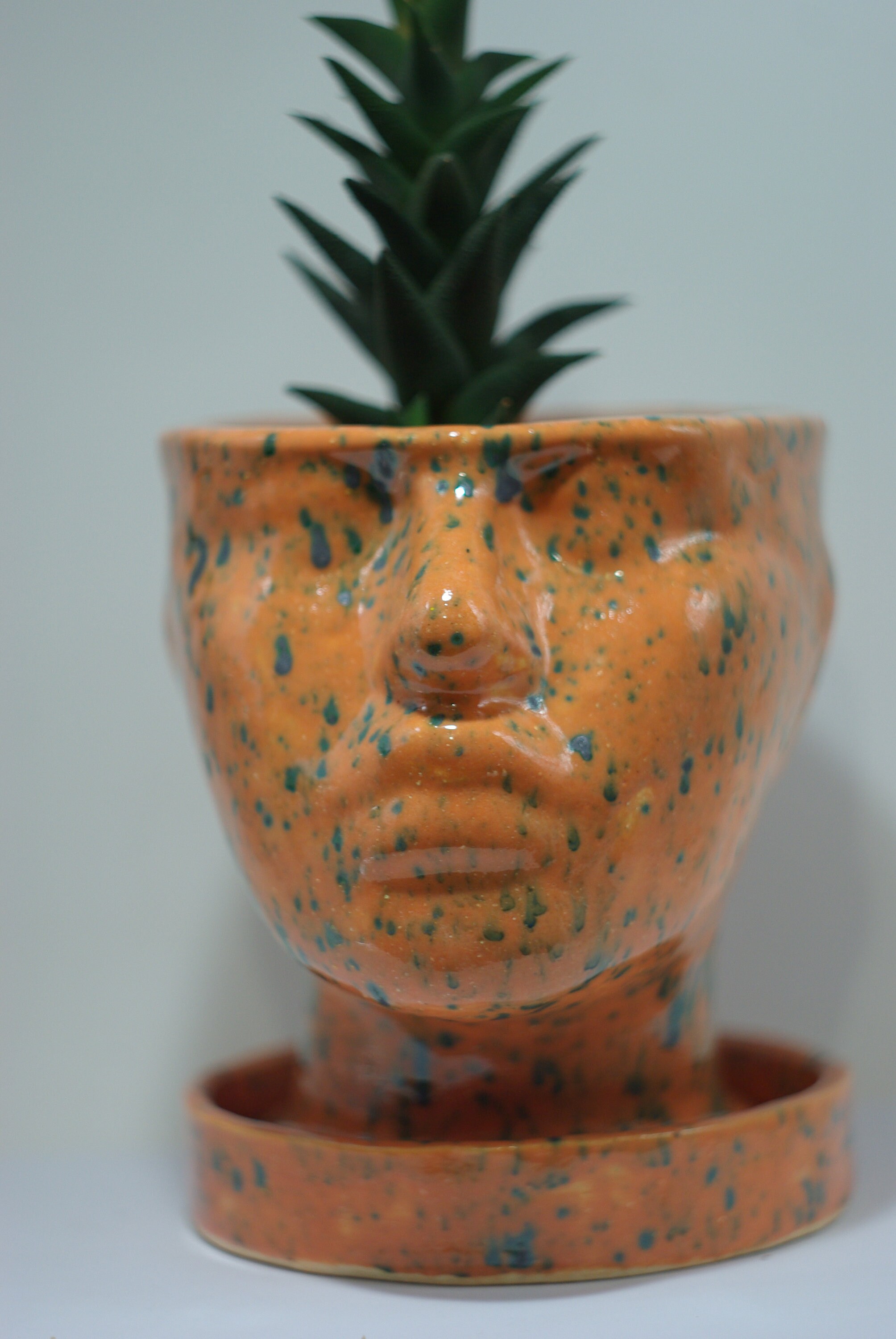 Ceramic Head Planter / Face Plant Pot / Woman Head Vase Etsy