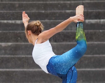 Blue Yoga Leggings / Nature Inspired / Made in Germany