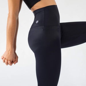 Black Lyocell Yoga Leggings | Etsy