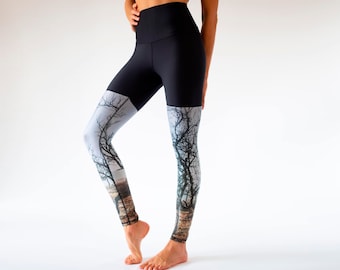 Roots Yoga Leggings / Tree Yoga Tights /