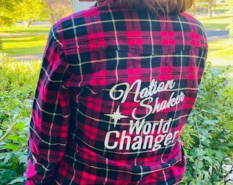 Ladies Nation Shaker Button Down Flannel - LIMITED QUANTITY!!
