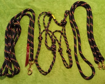 Matched 3-Piece Set:  Halter, Leadrope, Reins