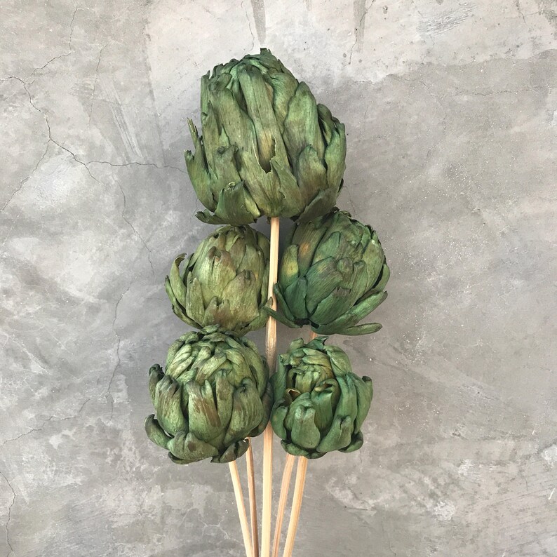 Dried Artichoke stems Dried Flowers Wedding flowers Home Etsy