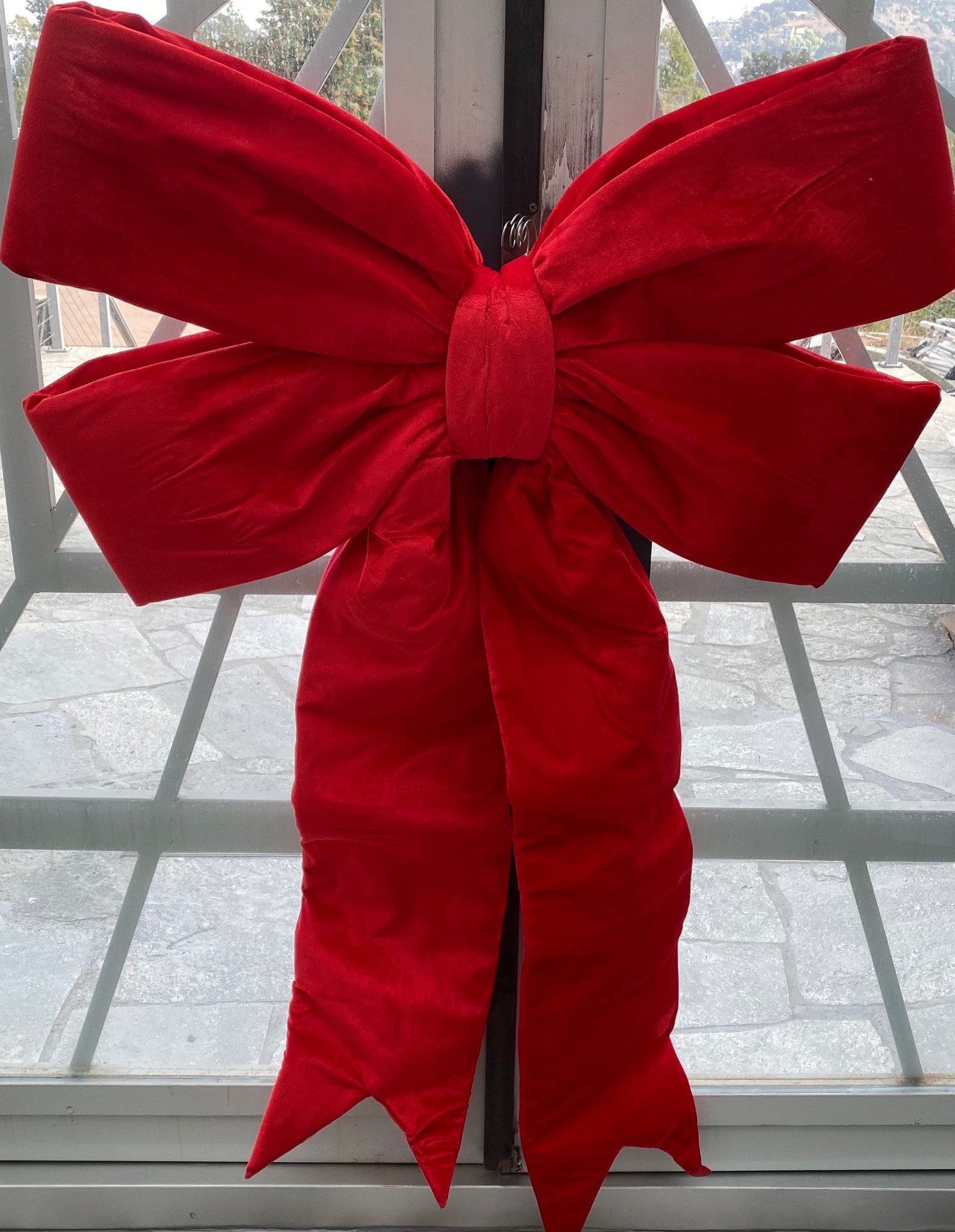 Giant Red Velvet Bow for Car Big Bow Car Bow Red Bow Etsy