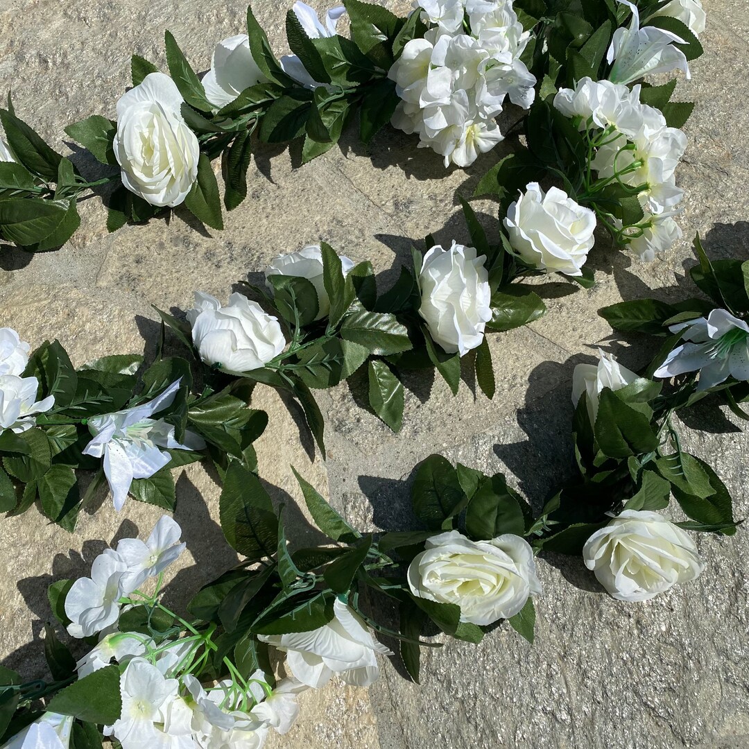 SALE Faux Garland, Mixed Flower Garland, Artificial Garland , Wedding