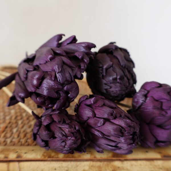 Dried Artichoke Decor Etsy