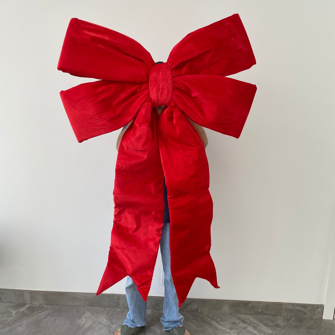 Giant Red Velvet Bow for Car Big Bow Car Bow Red Bow Etsy