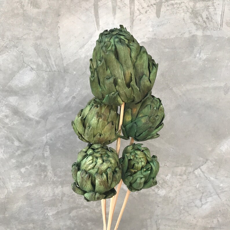 Dried Artichoke stems Dried Flowers Wedding flowers Home Etsy