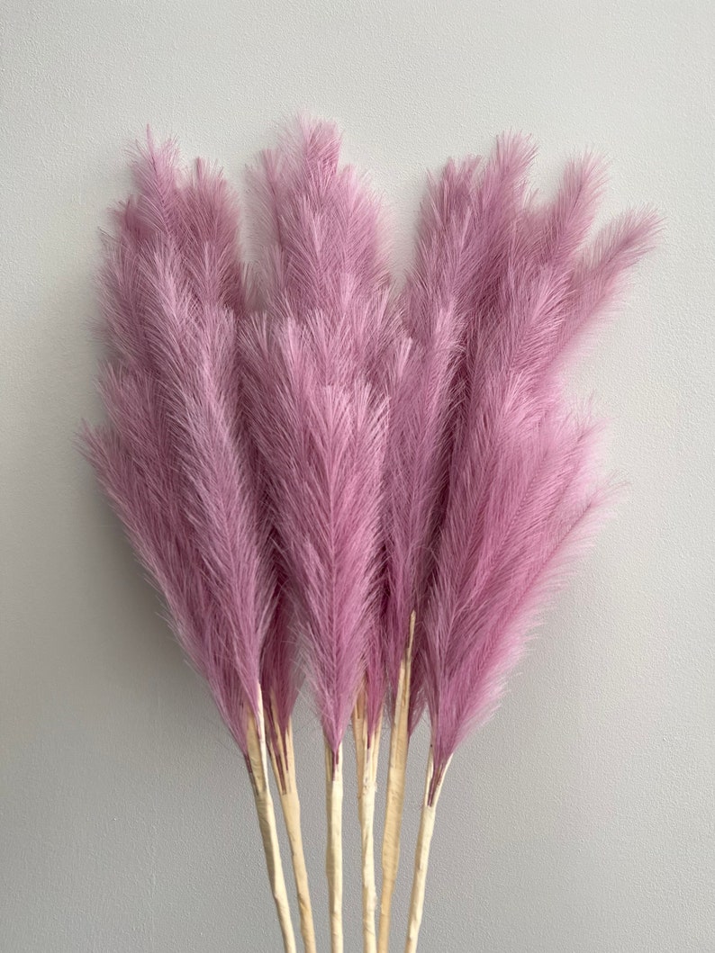 Large Faux Pampas Grass Bundle Pampas Grass Artificial Etsy