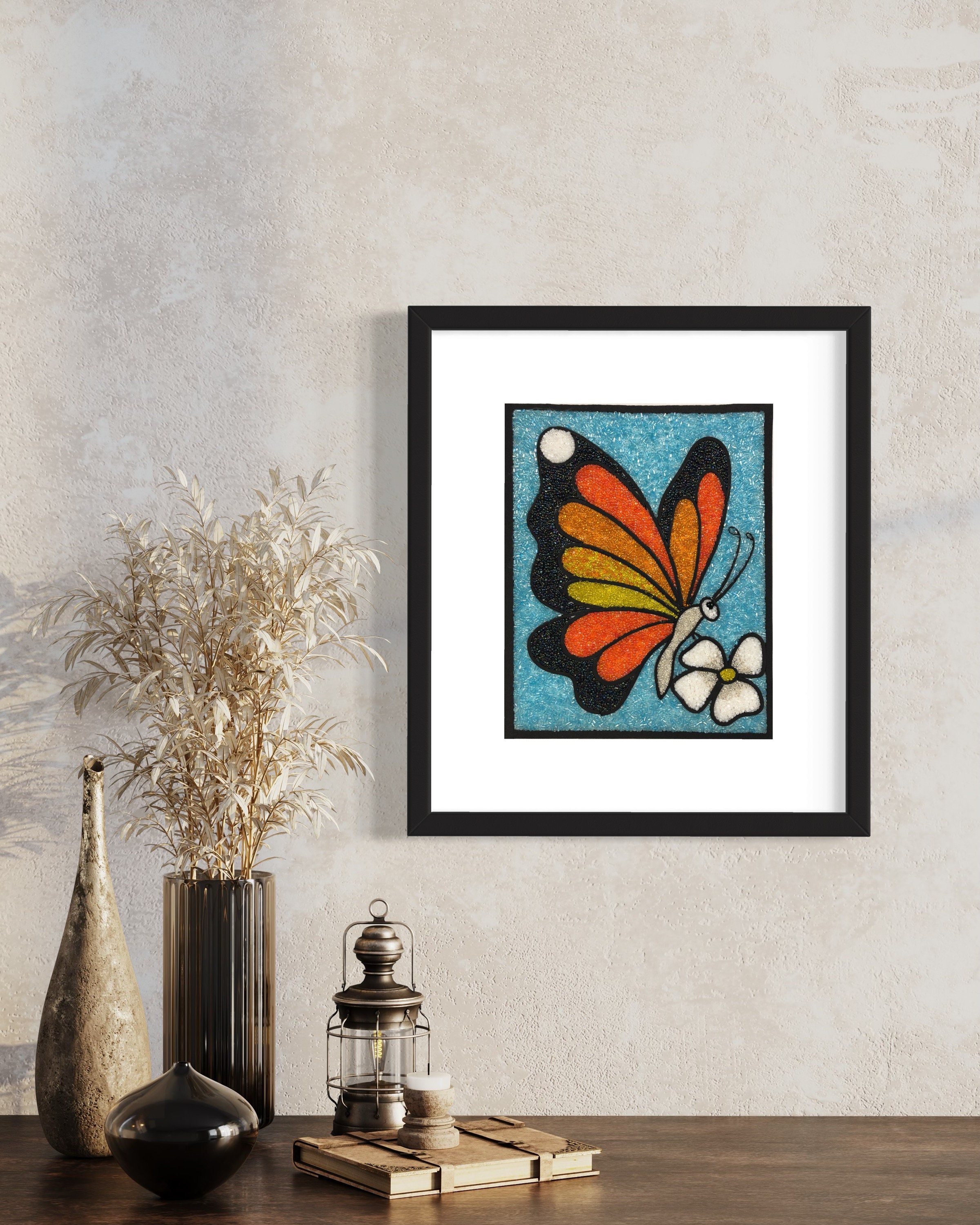 DIY Bead Mosaic Kit Sunset Butterfly - Etsy