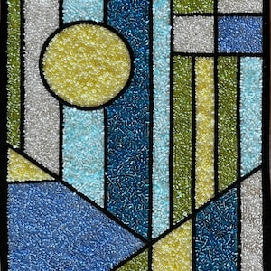 Geometric Bead Mosaic Art Kit + Video Tutorial, beginner friendly