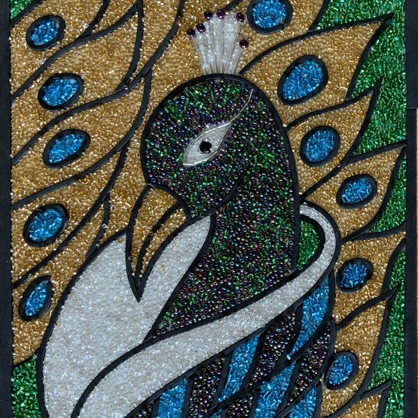Mosaic Peacock Etsy