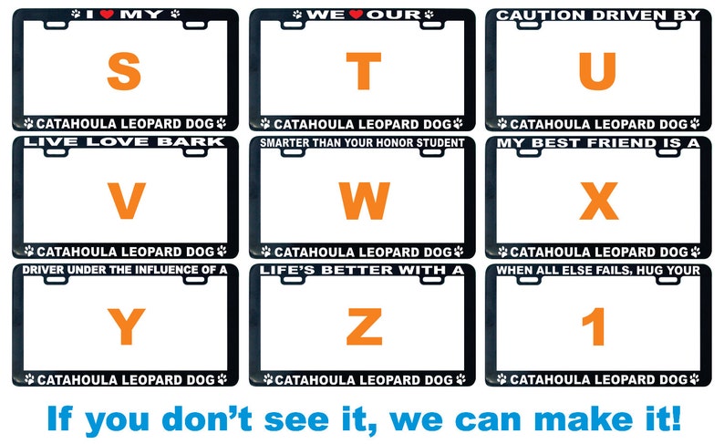 I LOVE MY CATAHOULA License Plate Frame