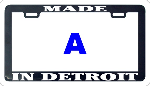 Detroit License Plate Frame Tag Holder
