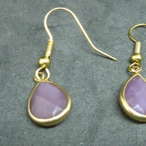 Purple and Gold Earrings