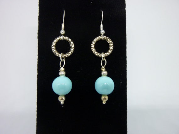 Aquamarine Wire-wrapped Earrings