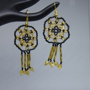 Beaded Snowflake Earrings