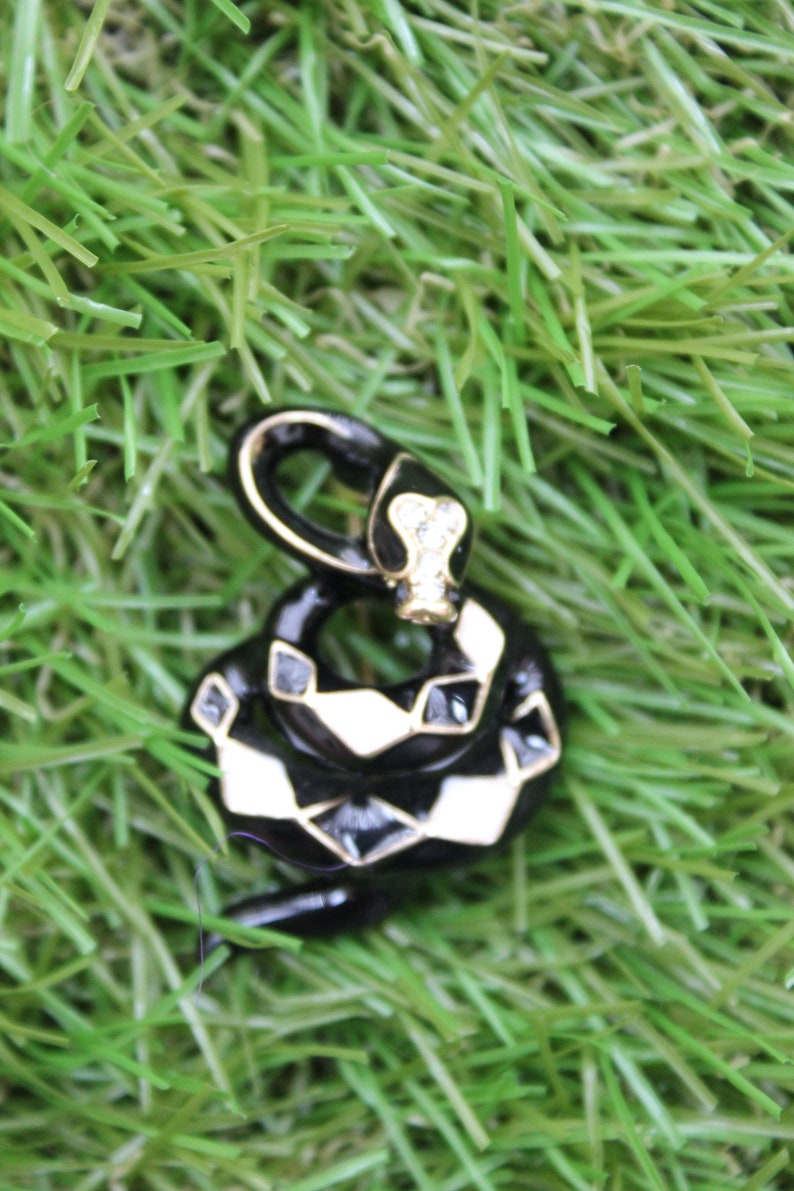 Black Snake Brooch Pin Breast Pin Fashion Metal Brooch Badge Jewelry afbeelding 3