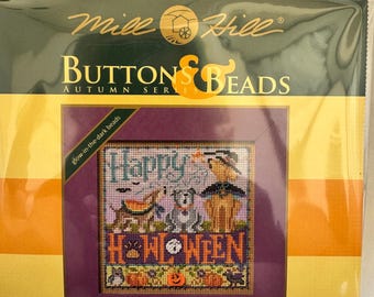 Feliz Halloween - Mill Hill Buttons and Beads - Kit de punto de cruz