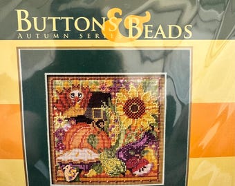 Collage de otoño - Mill Hill Buttons and Beads - Kit de punto de cruz