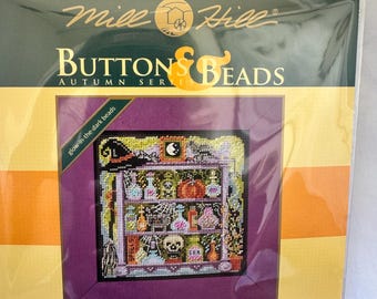 Botica de Brujas - Botones y Cuentas de Mill Hill - Kit de Punto de Cruz